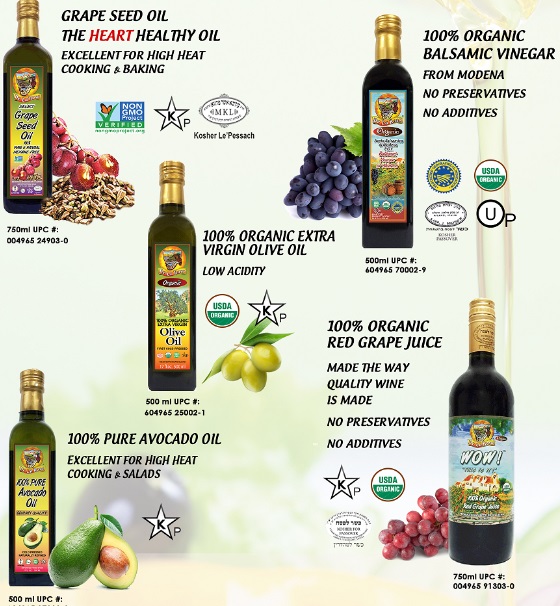 Grape Seed, Olive, Sesame, Oil Tahini, Vinegar, Grape Juice De La