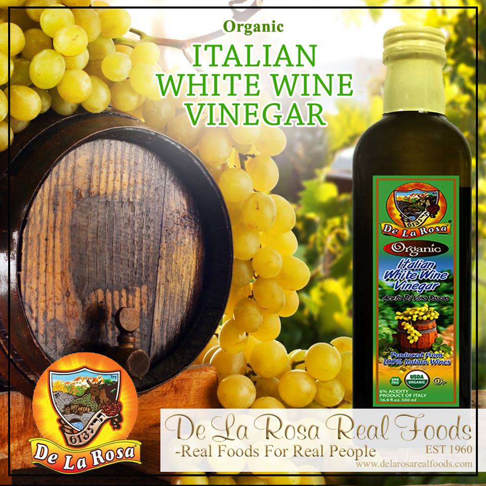 Kosher Organic Italian White Wine Vinegar De La Rosa Real Foods and