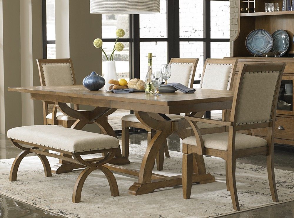 Liberty Furniture 6 Piece 96×42 Dining Room Set – Light Wood