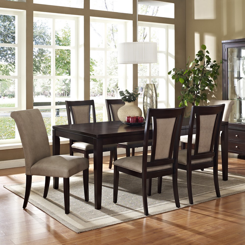 Steve Silver Wilson 7 Piece 60×42 Dining Room Set in Espresso